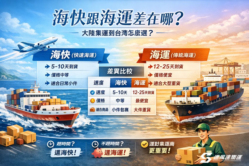 海快跟海運差在哪？