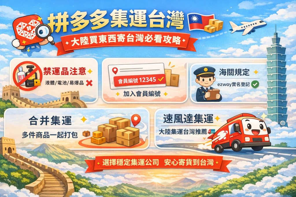 拼多多集運台灣注意事項
